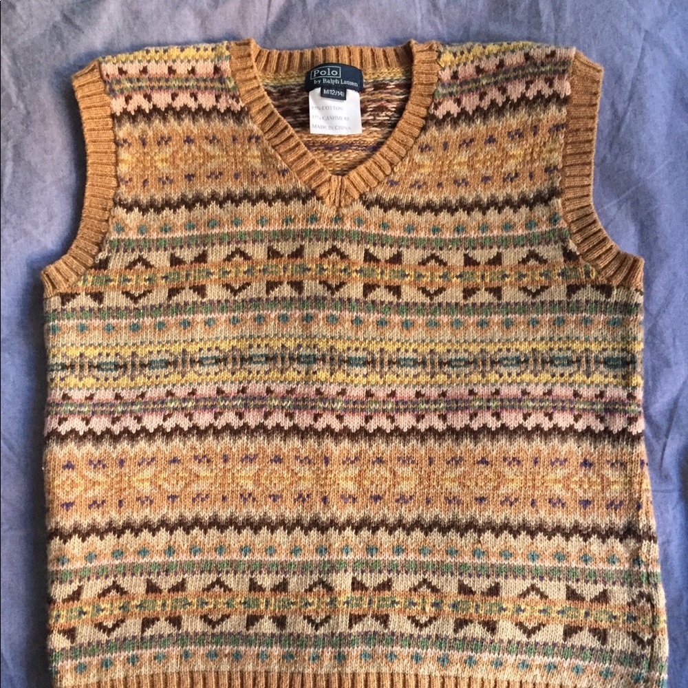 NWOT Ralph Lauren Boys Fair Isle Sweater Vest
